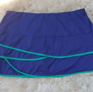Lucky In Love Medium Skort Skirt Blue & Green